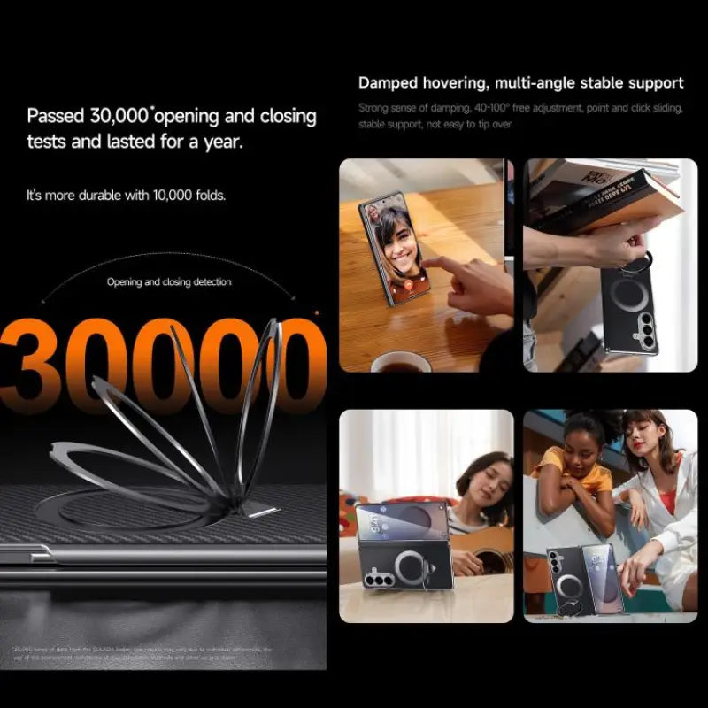 Galaxy Z Fold7 Infinity Luxe Leather Kickstand Case