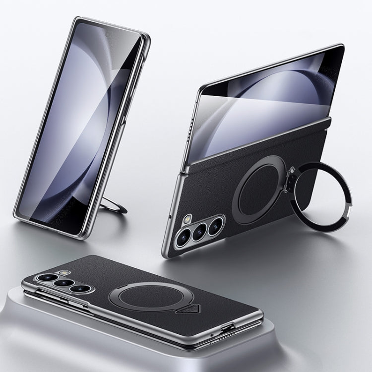 Galaxy Z Fold7 Infinity Luxe Leather Kickstand Case