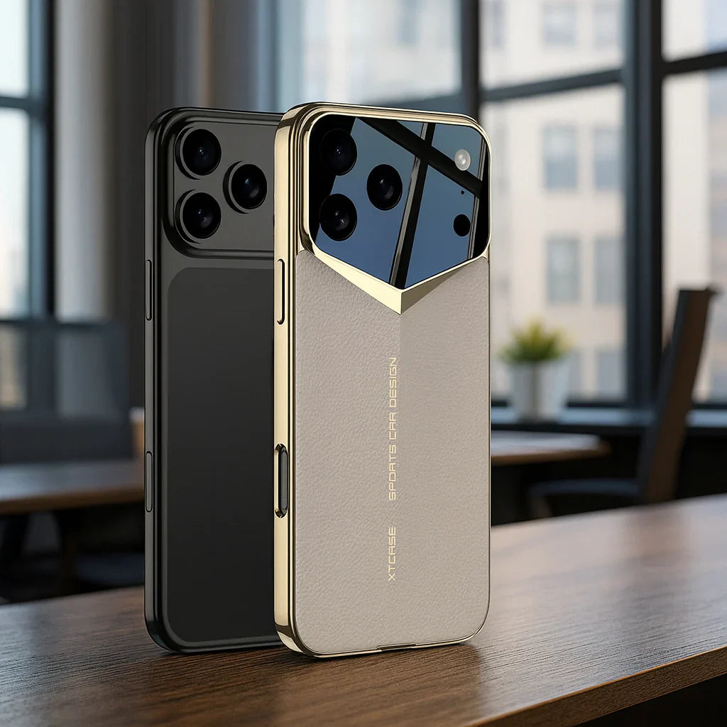 Designer Pattern Leather Shield Case- iPhone