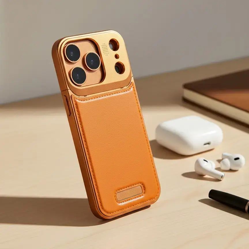 iPhone 17 Series Aero Flex Premium Metallic Leather Case