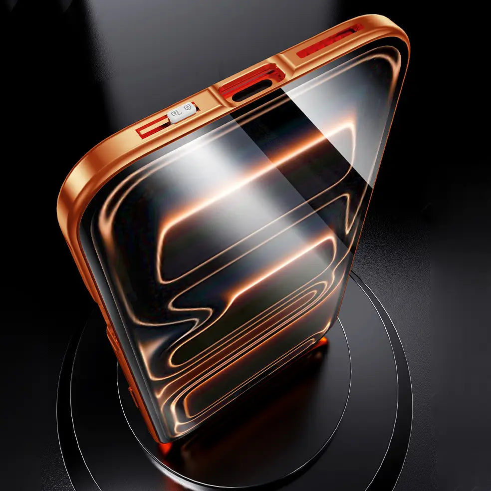 Dual Core Magnetic Shield Glass Case For iPhone