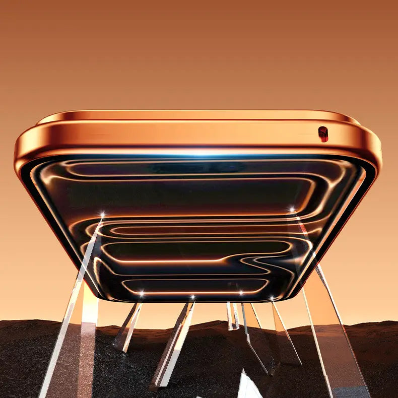 Dual Core Magnetic Shield Glass Case For iPhone