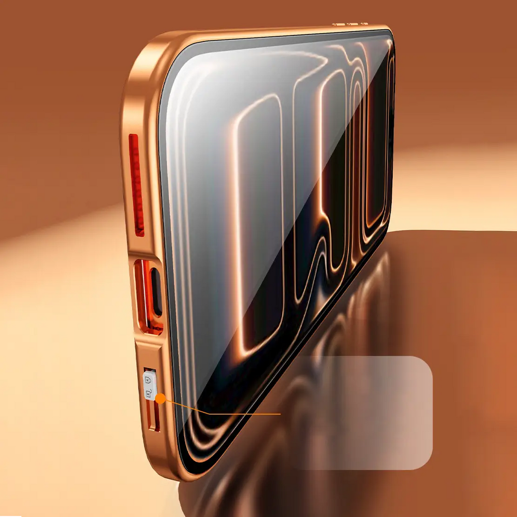 Dual Core Magnetic Shield Glass Case For iPhone