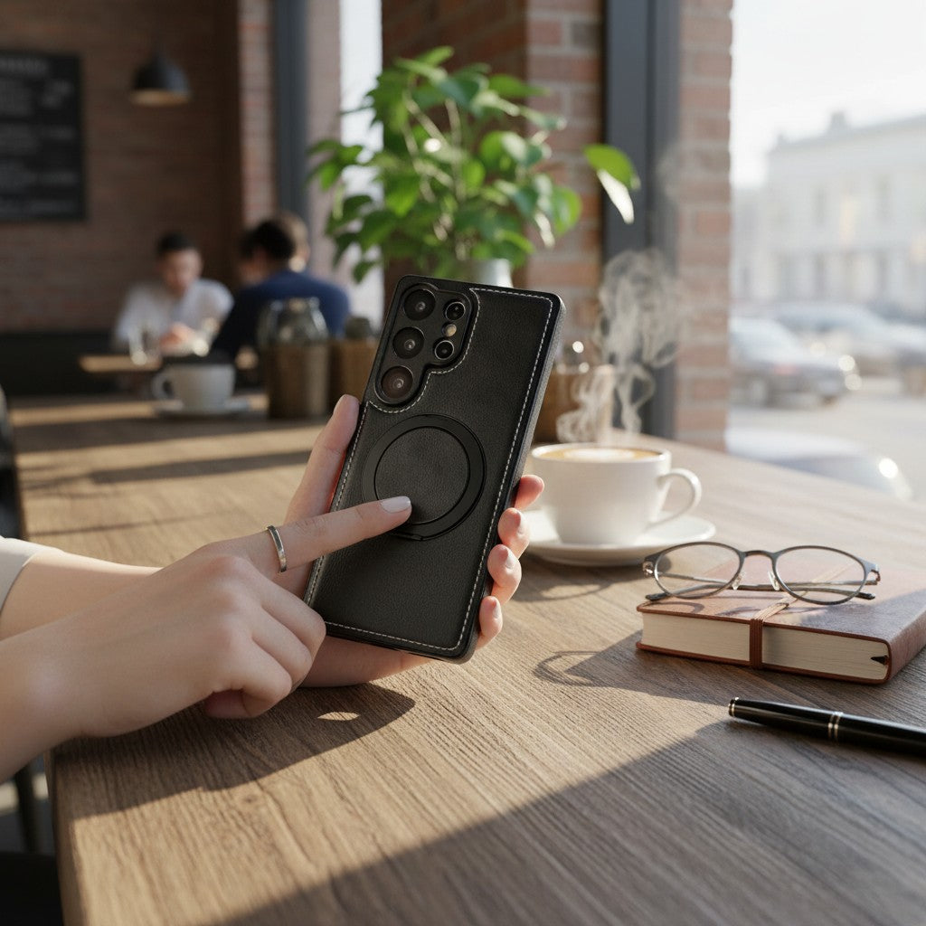 Elite Leather MagSafe Ring Case