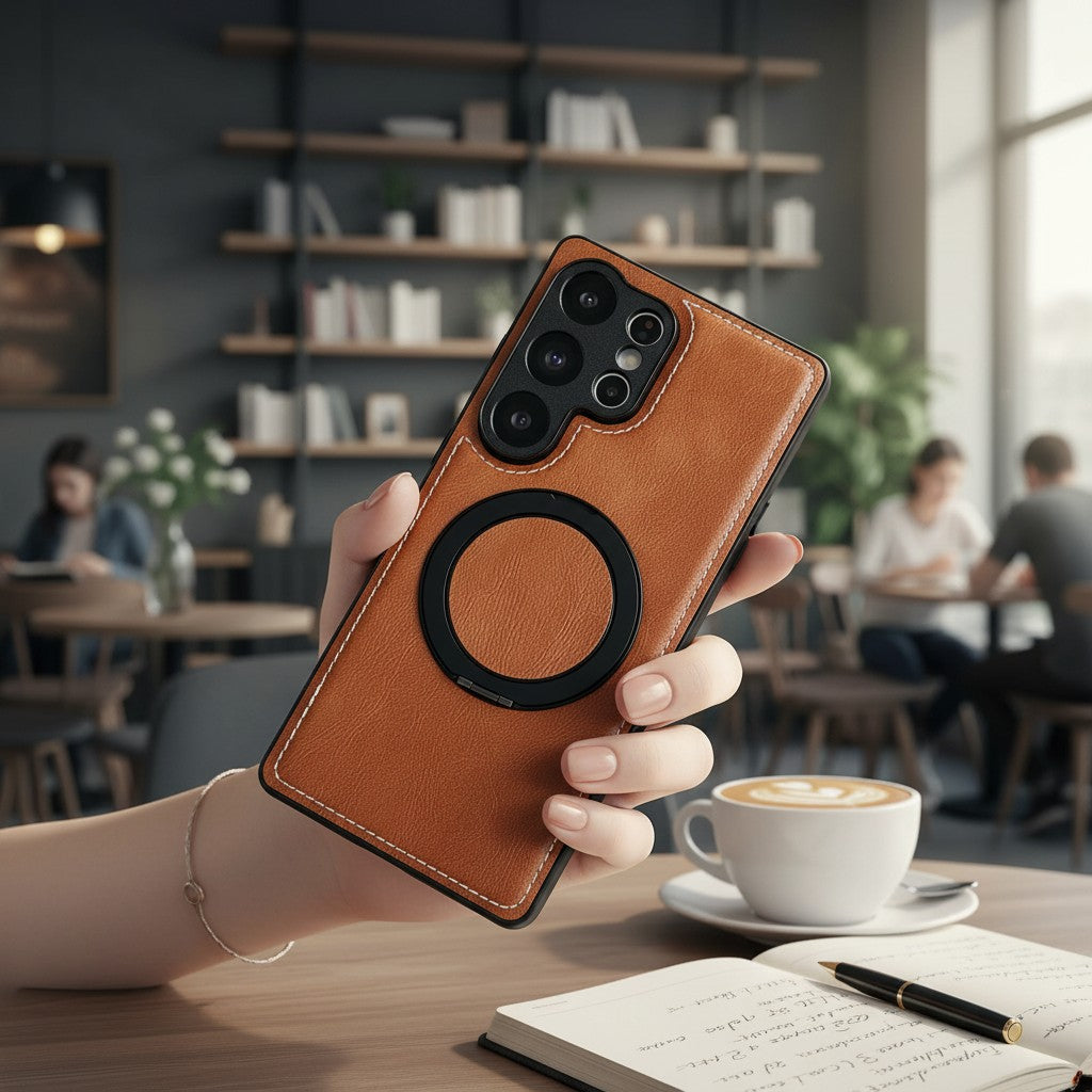 Elite Leather MagSafe Ring Case