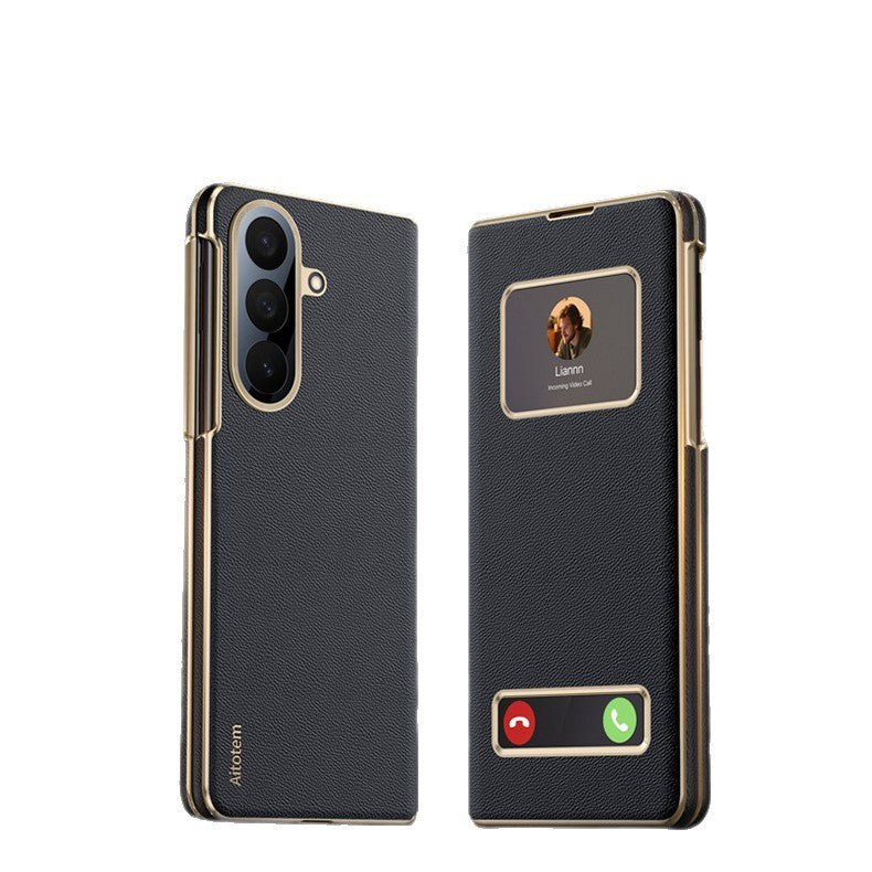 Galaxy Z Fold Series Prestige Smart Window Leather Case
