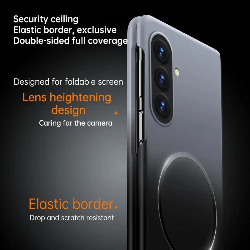 Galaxy Z Fold Series Tech Style Magnetic Ring Case