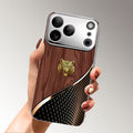 Golden Tiger Wood Grain Glass Case