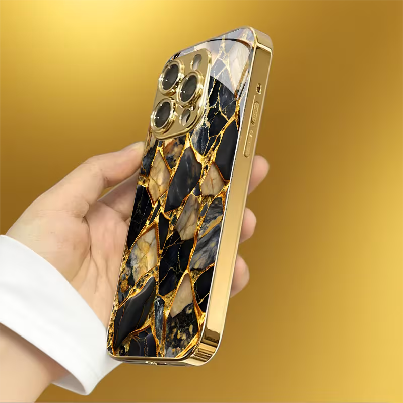 Black Golden Marble Case