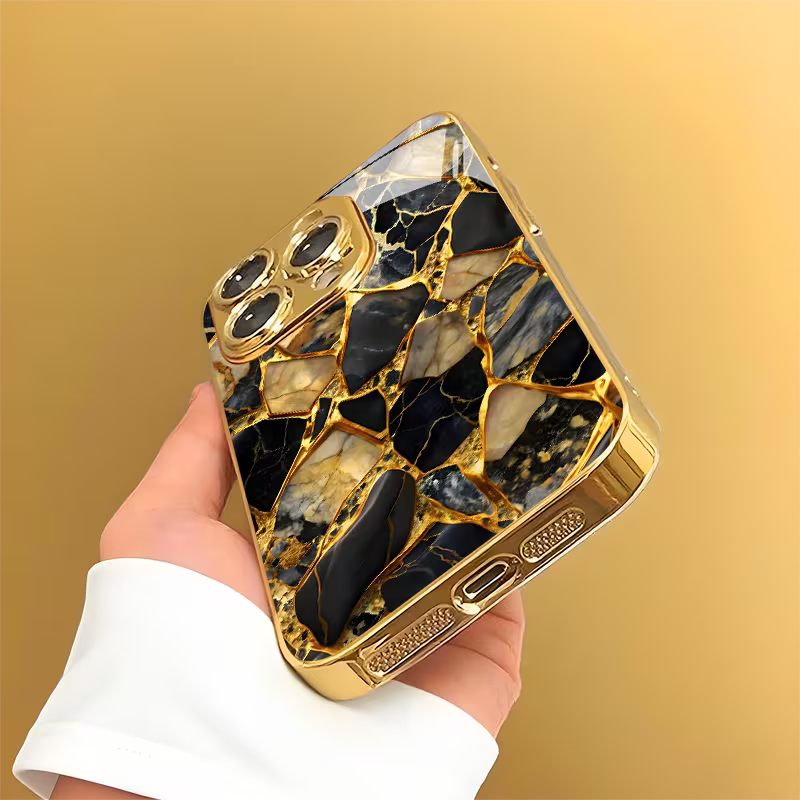 Black Golden Marble Case