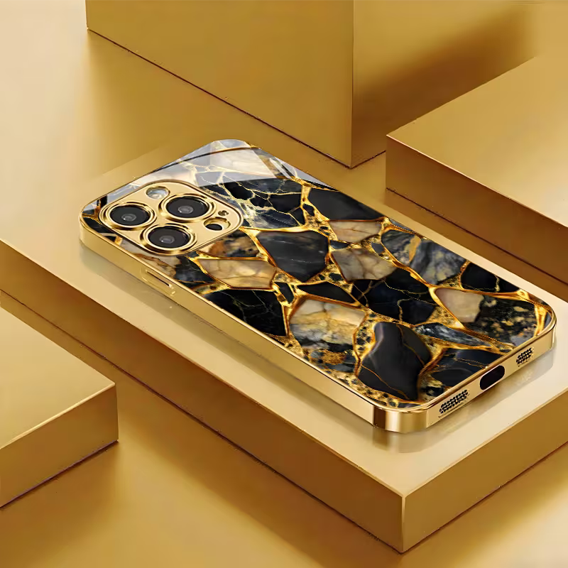 Black Golden Marble Case