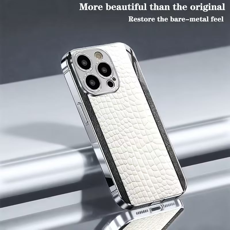 Crocodile Pattern Electroplated Case