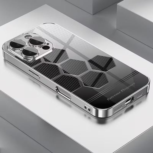 Black Hexagon Metal-Texture Case