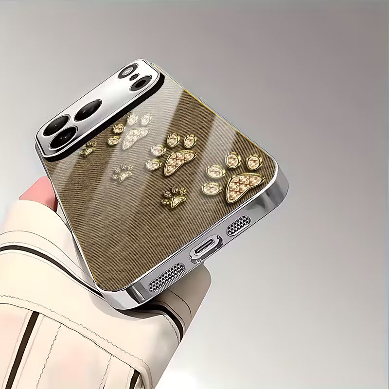 Cute Golden Paw Print Case