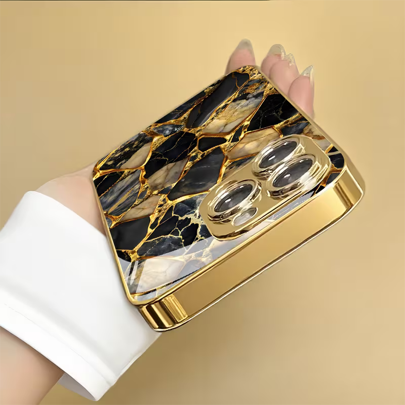 Black Golden Marble Case