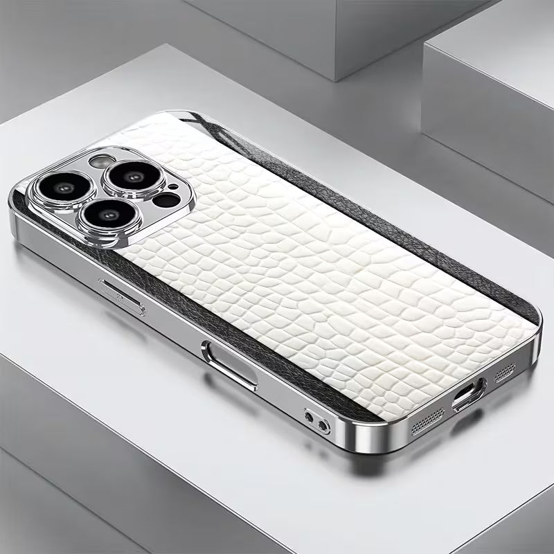 Crocodile Pattern Electroplated Case